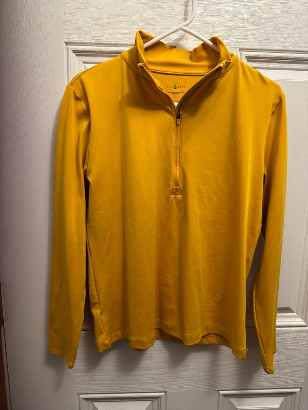 Lou & Grey Women's Quarter-Zip Top - Mustard Yellow